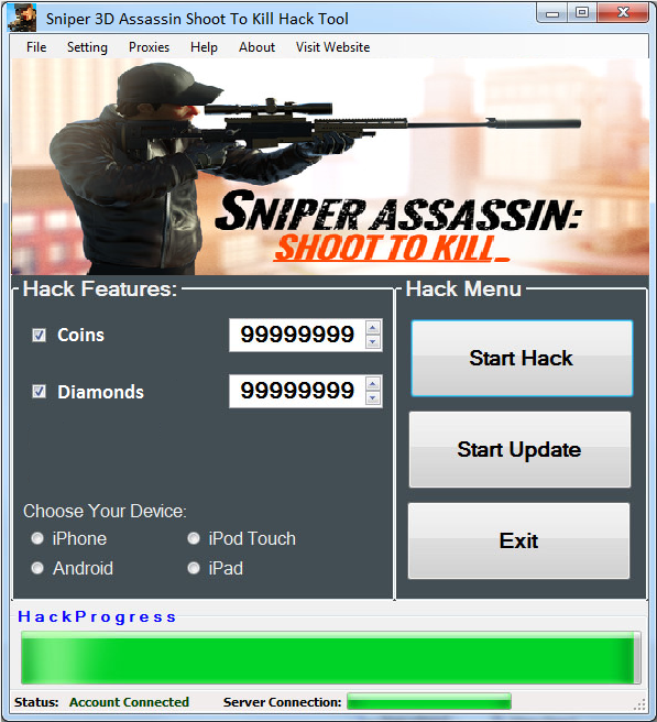 sniper 3d assassin diamonds